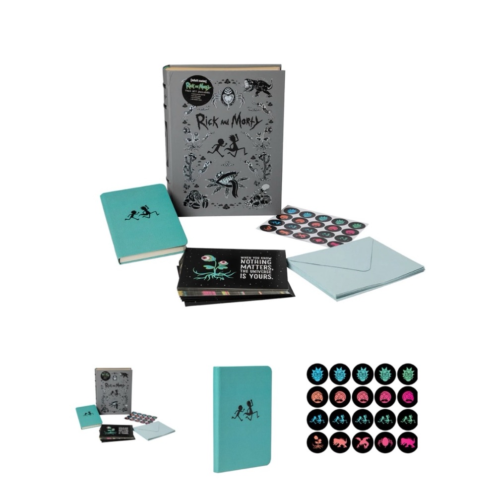 Rick and Morty Deluxe Note Card Set with Keepsake Book Box